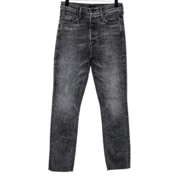 MOTHER The Pixie Dazzler Ankle Fray Jeans Train Stops Acid Wash Size 29 $480